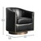 Merrick Lane Ada Upholstered Club Style Barrel Chair with Nail Trim, Sloped Arms, and 360 Degree Swivel Base in a Vinyl Wrap